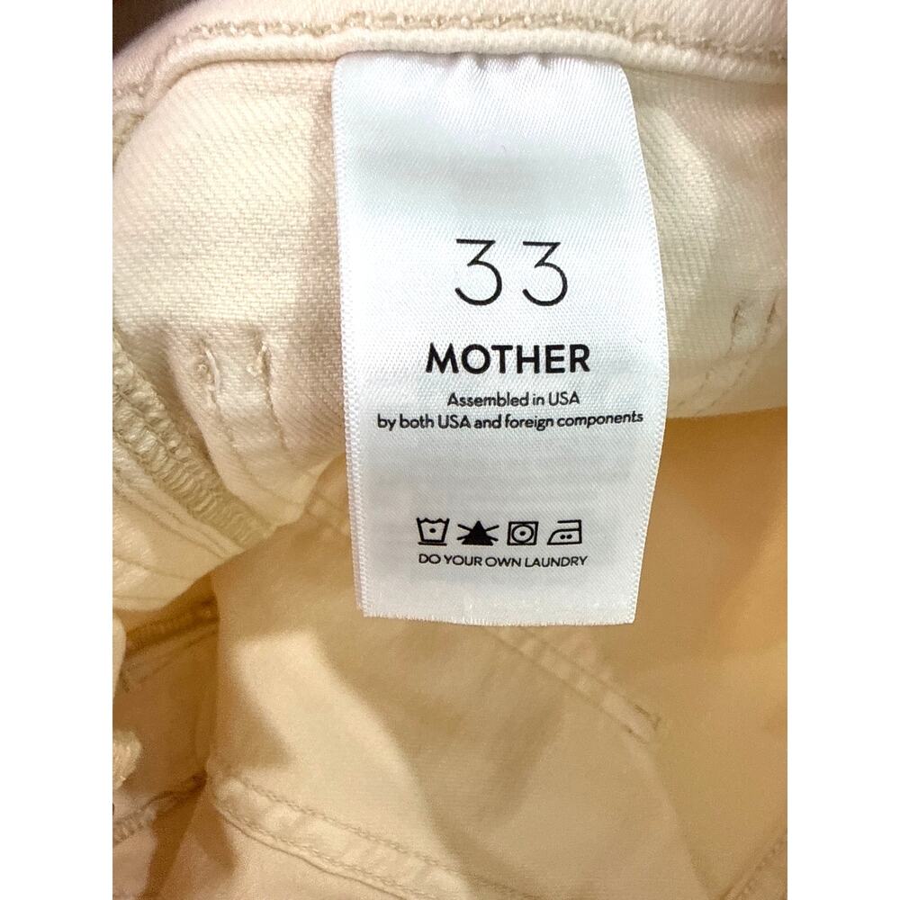 Mother The Curbside Cargo Flood Pants Eggnog 33 NWT Barrel Leg - Picture 9 of 12